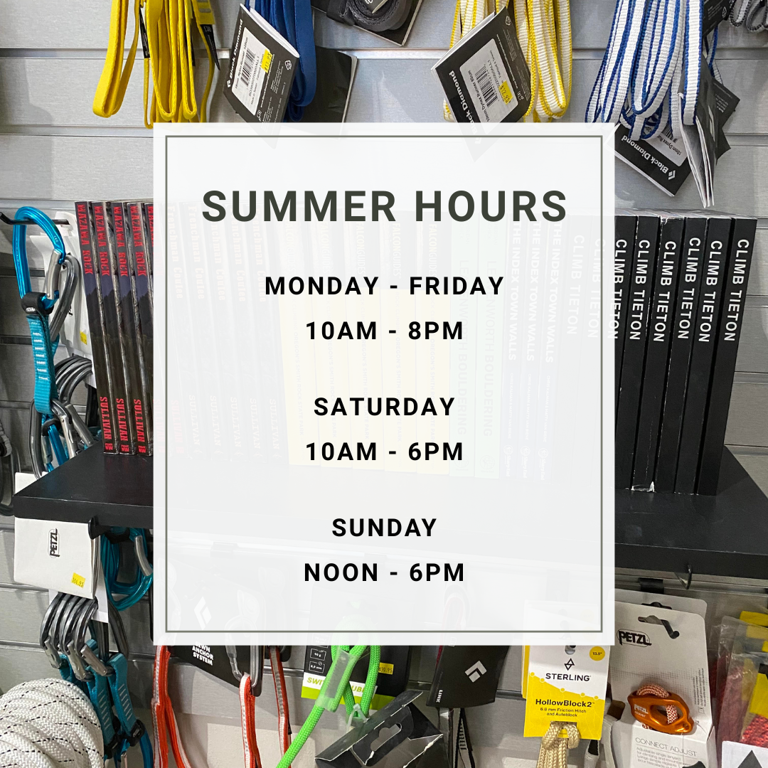Summer Hours of operation